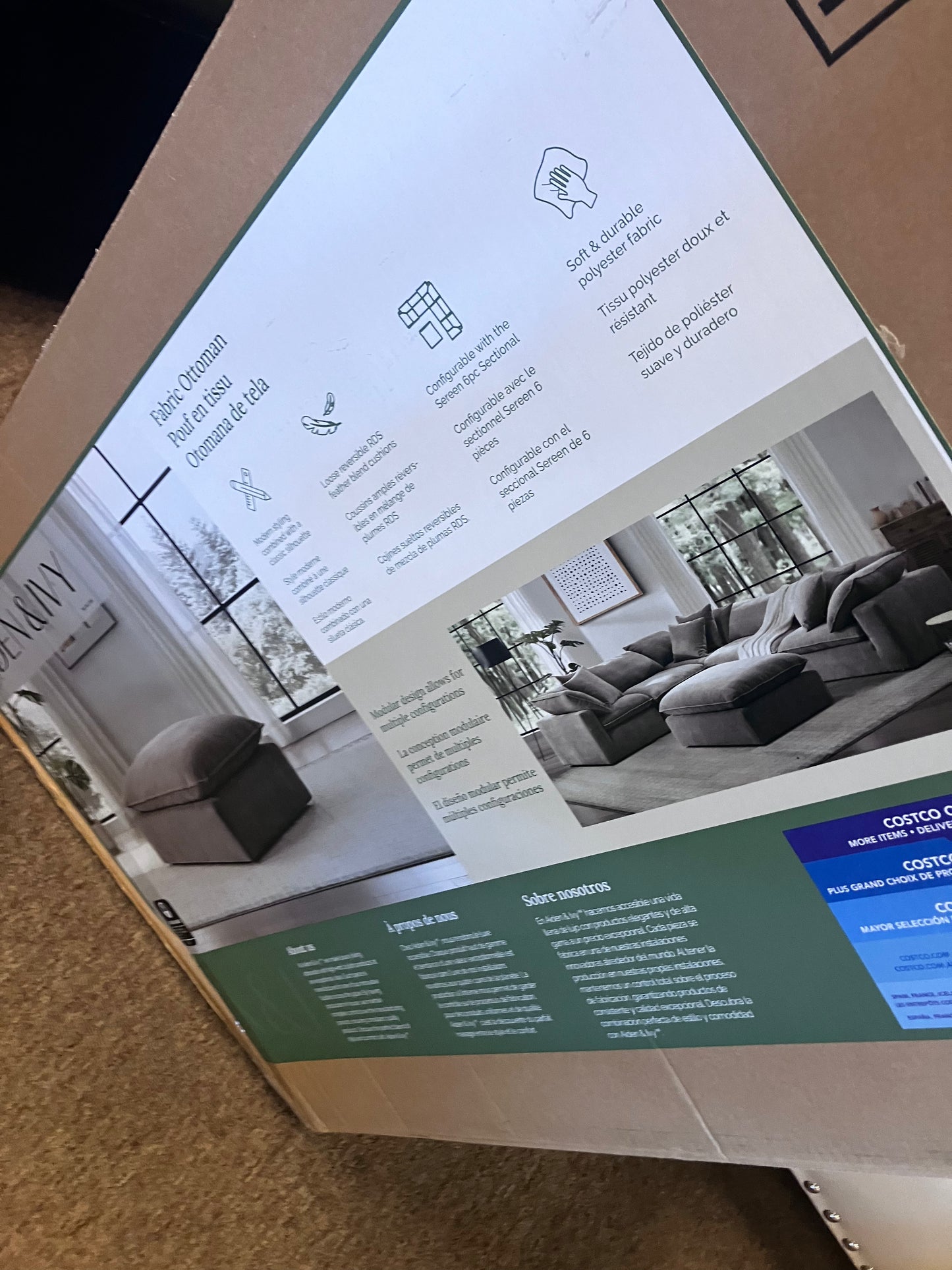 Sereen Fabric Ottoman