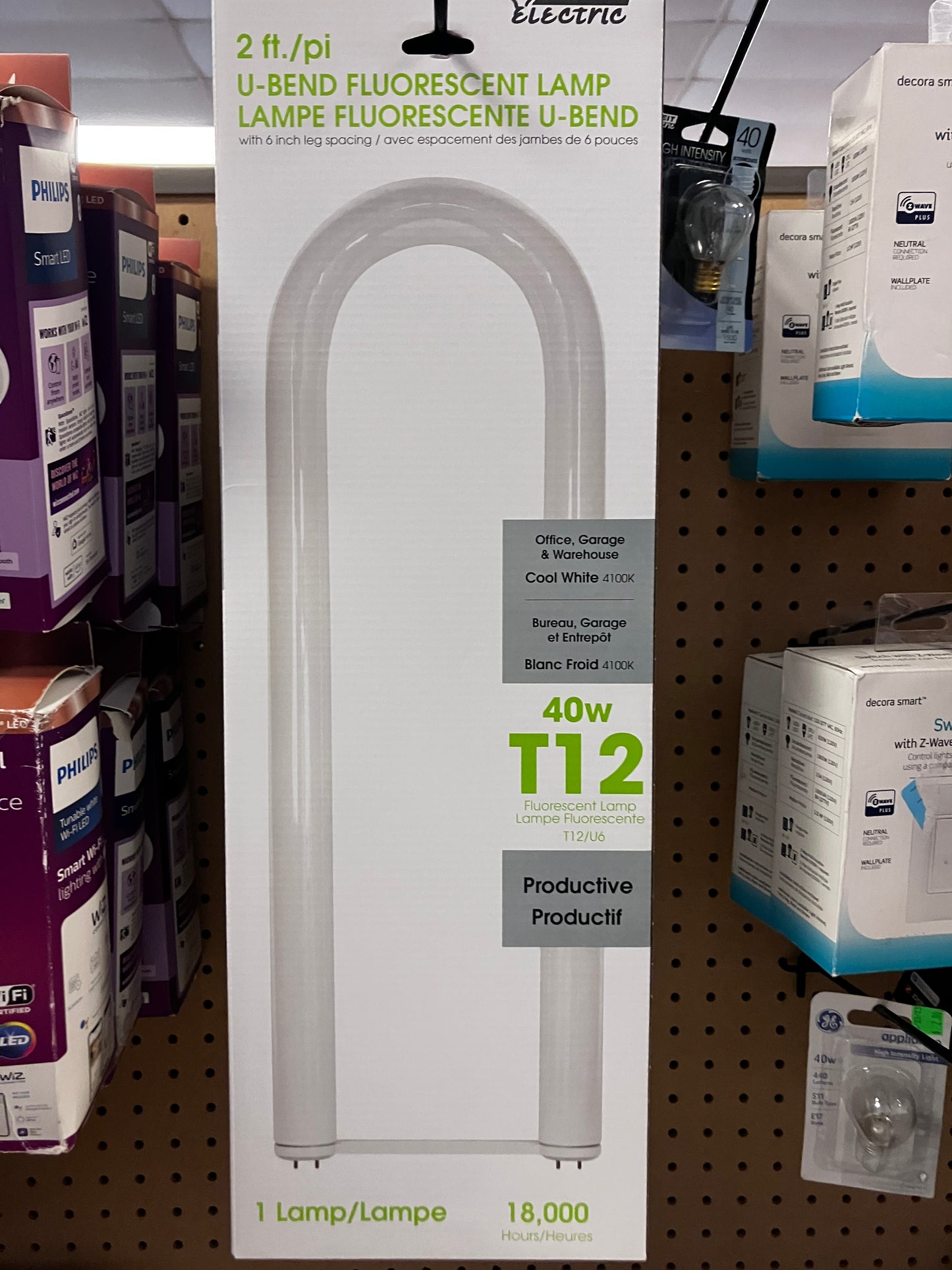 *40-Watt 2 ft. T12 G13 Linear U-Bend Fluorescent Tube Light Bulb, Cool White 4100K (1-Pack)