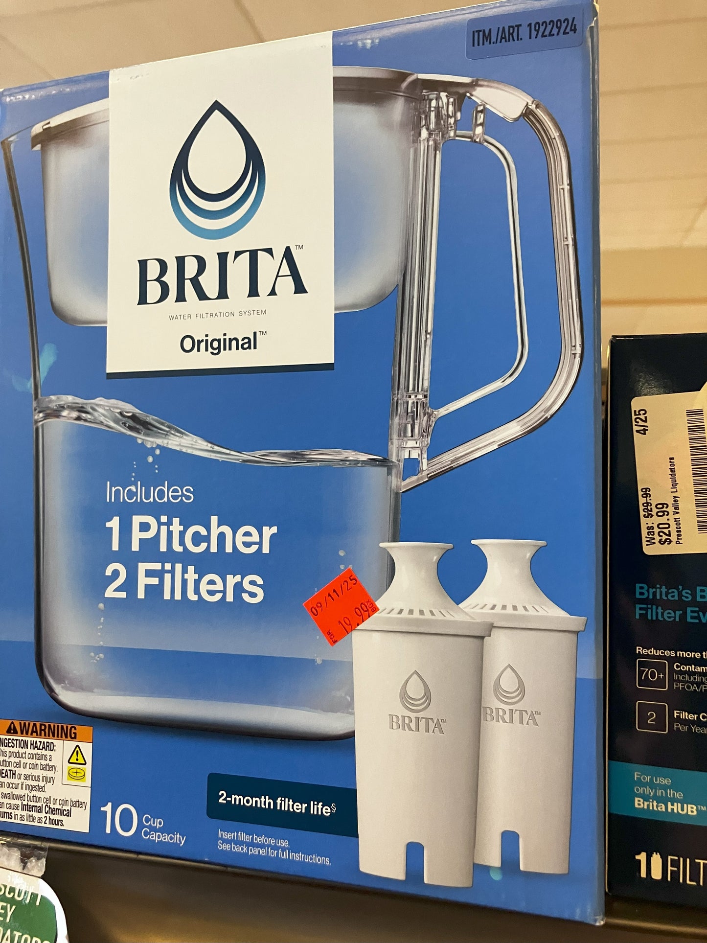 *Brita Large 10 Cup Water Filter Pitcher With Filters