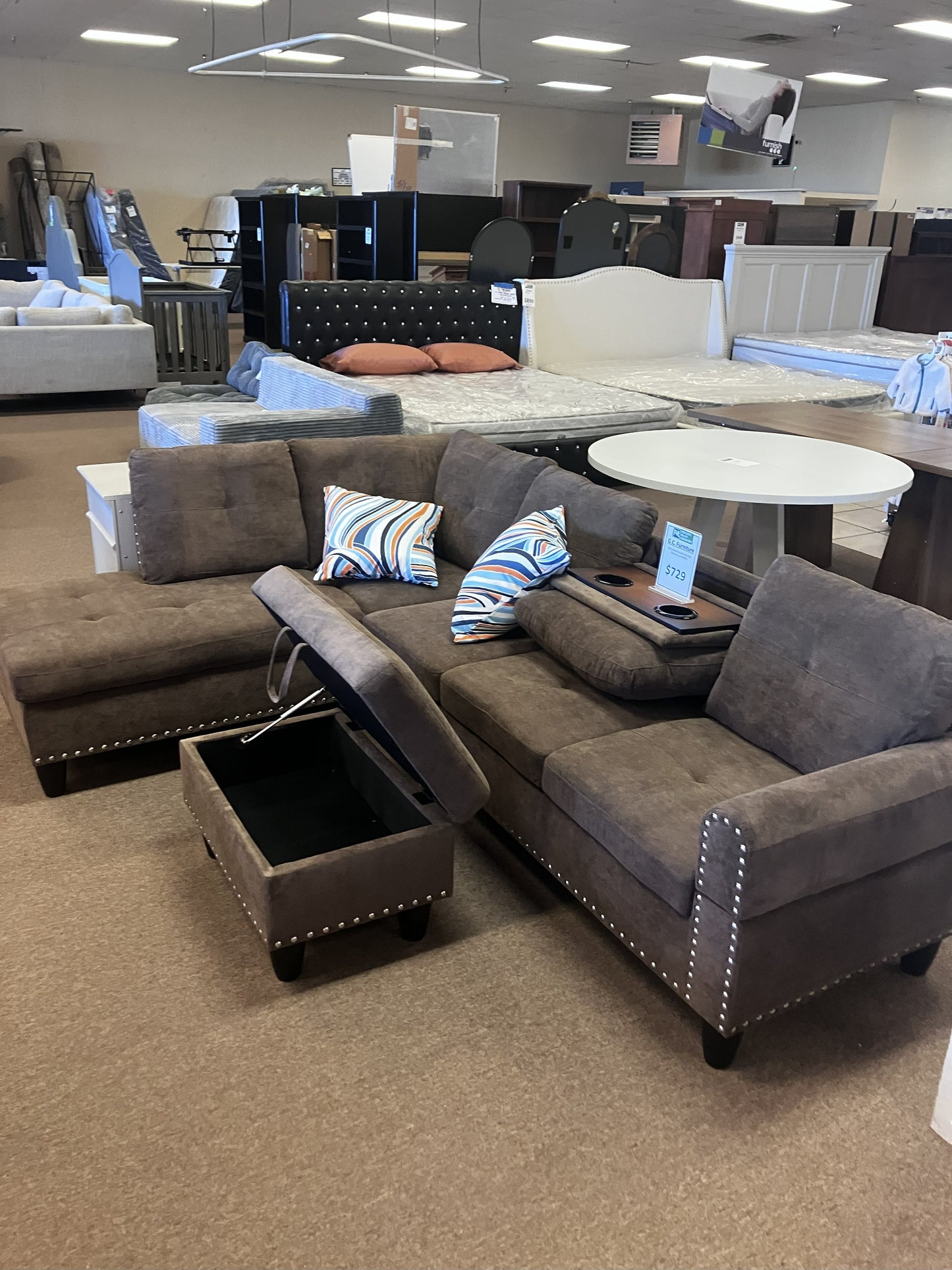 *GC Furniture Sectional Sofa with Ottoman