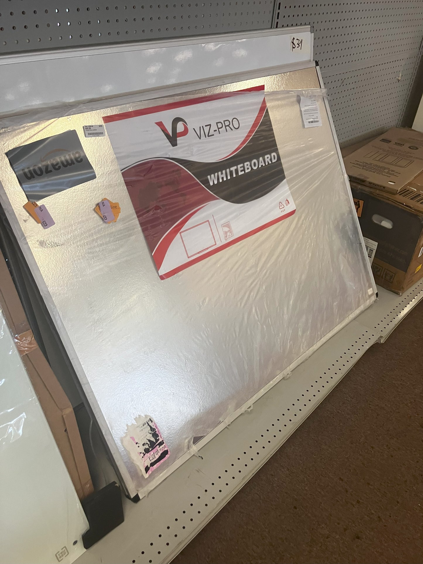 *MasterVision Magnetic Glass Dry Erase Board, 36 x 24