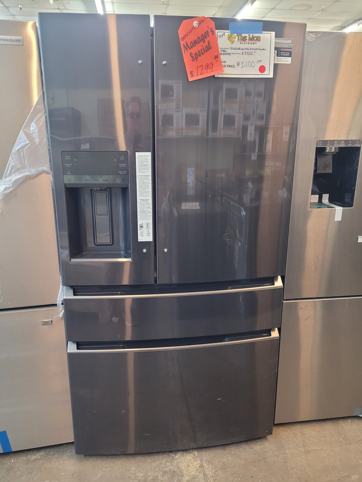 New Frigidaire Gallery GMRC2273CD 22 cu ft counter depth French Door Refrigerator
