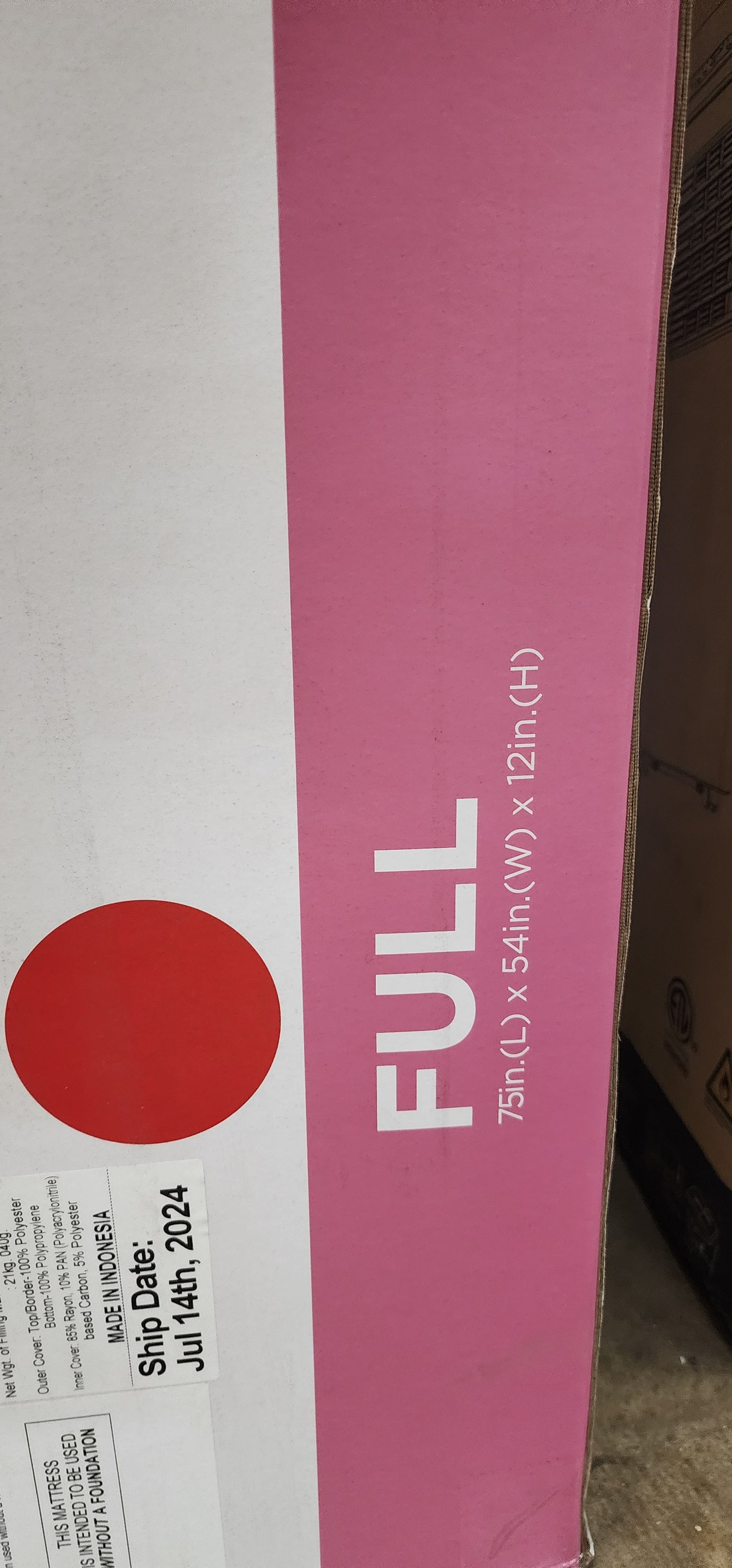 Zinus 12 inch cooling essential memory foam mattress, full.