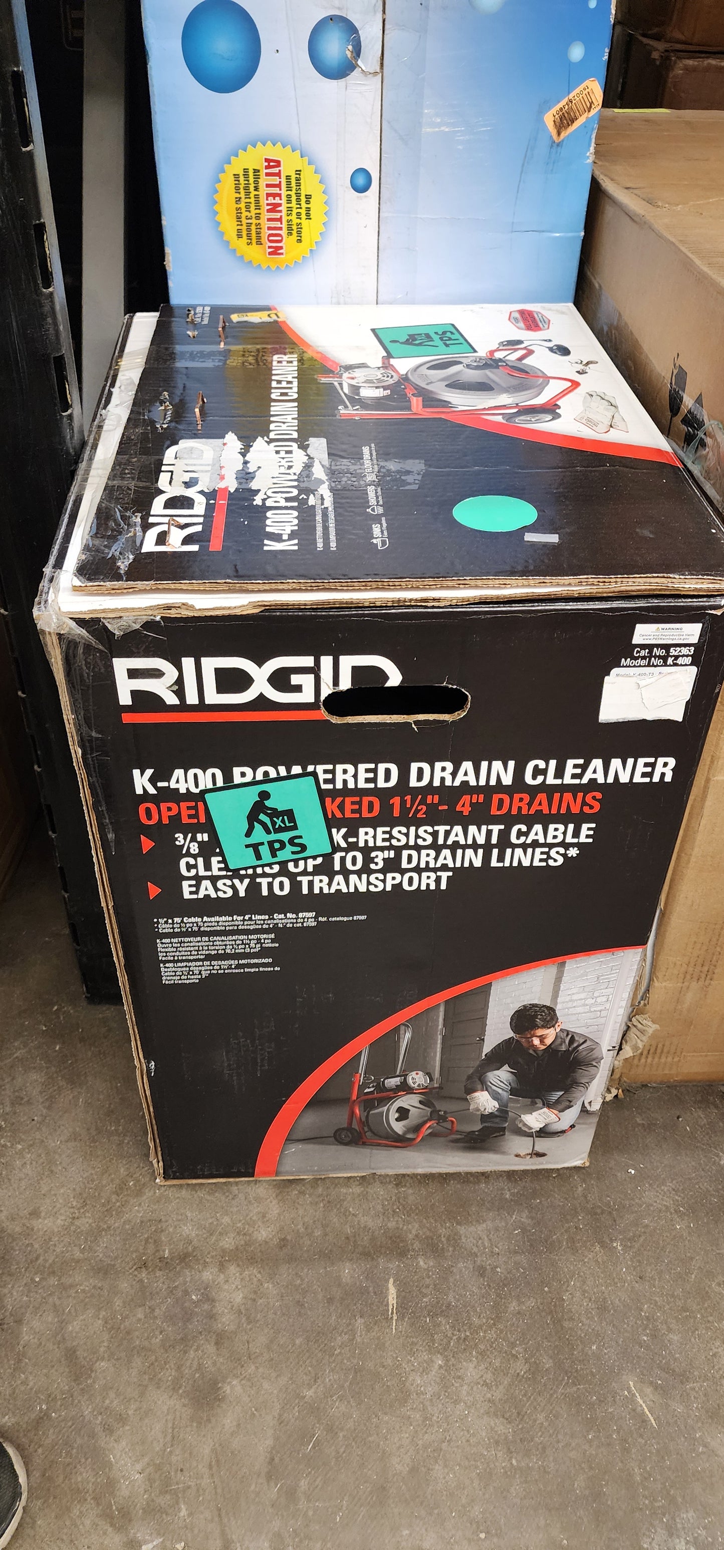 Ridgid K-400 drain cleaning snake auger 120-volt drum machine