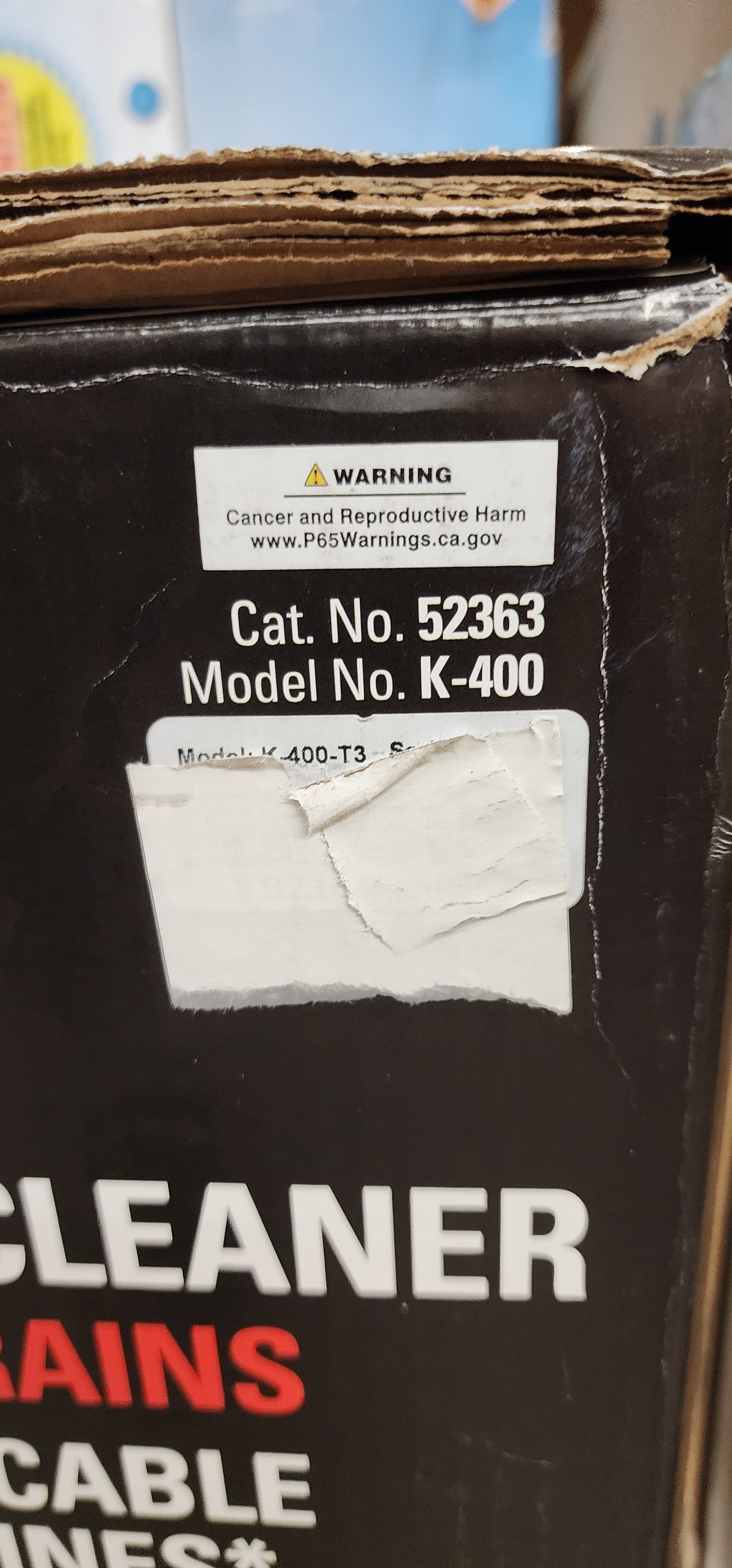 Ridgid K-400 drain cleaning snake auger 120-volt drum machine