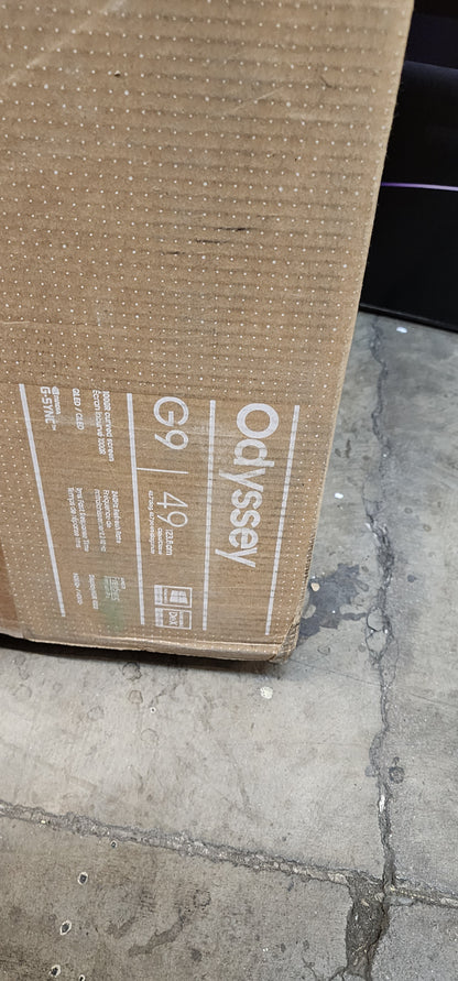 Samsung 49" Odyssey G9 gaming monitor, curved screen.