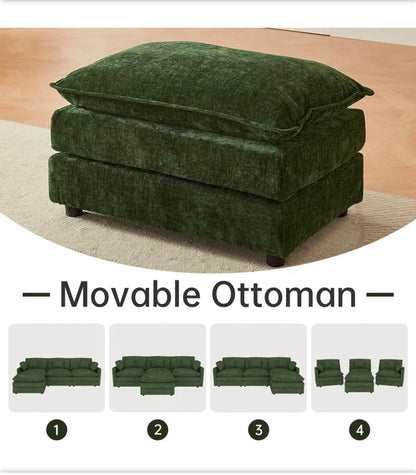 GOJANE Chenille L-shape sectional sofa