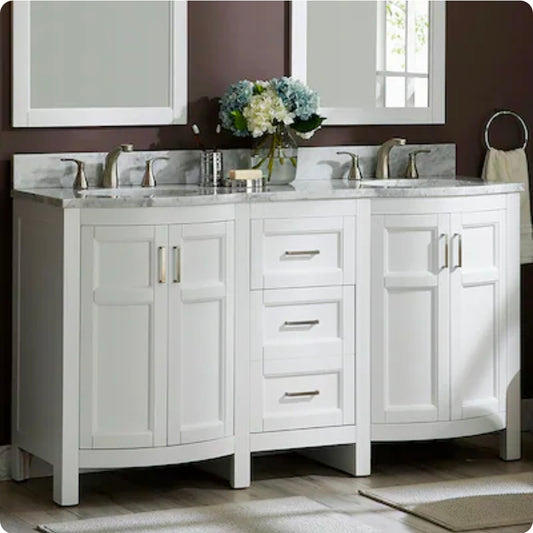 Allen&Roth Moravia 60" White Double Sink