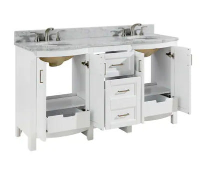Allen&Roth Moravia 60" White Double Sink