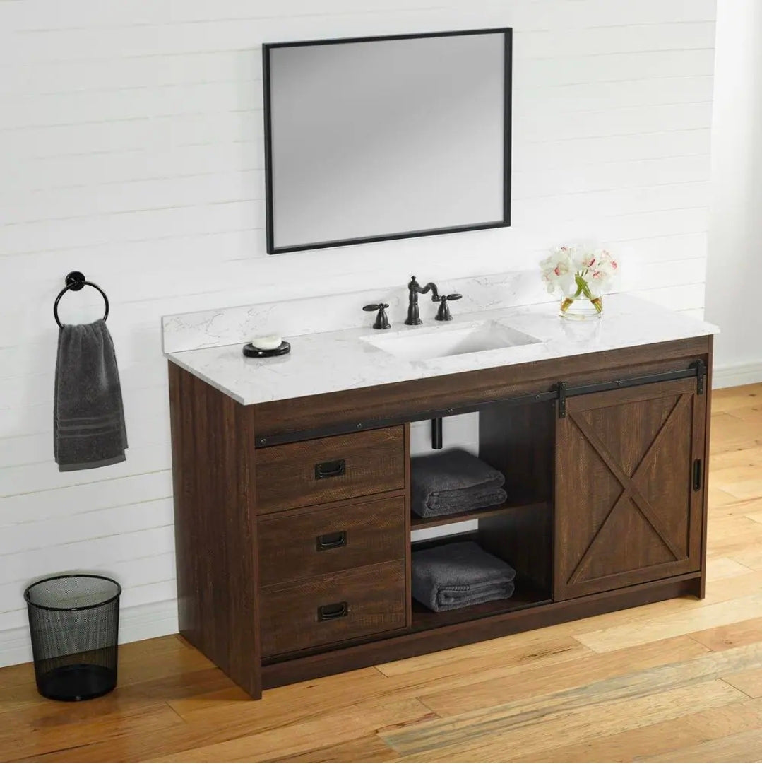 Studio rafter Rustic Brown Bathroom Vanity