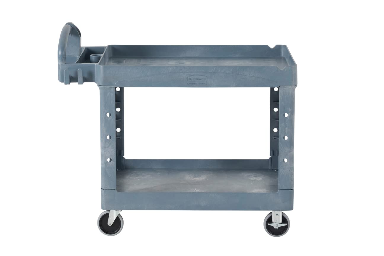 Rubbermaid Commercial Products BRUTE Heavy Duty 2-Shelf Utility/Service Cart