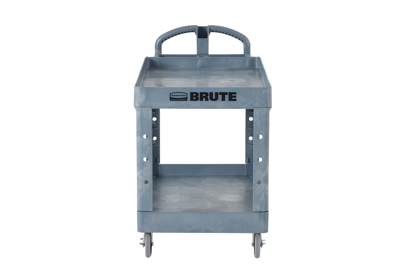 Rubbermaid Commercial Products BRUTE Heavy Duty 2-Shelf Utility/Service Cart