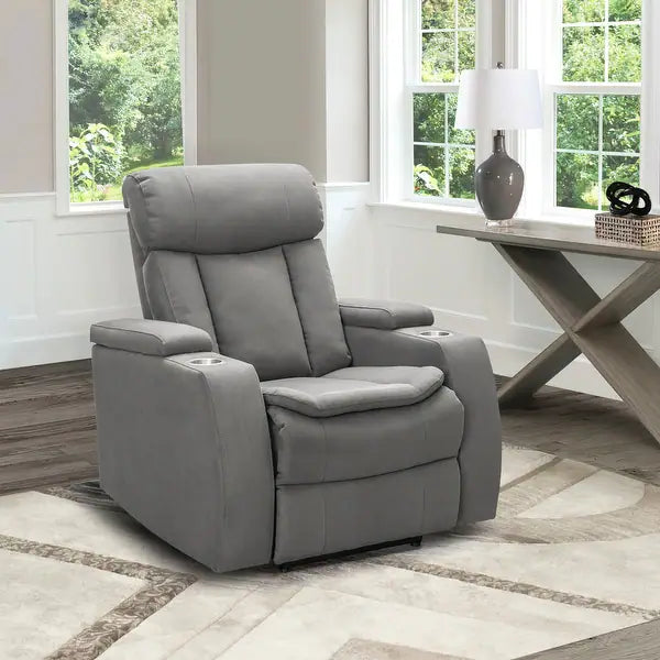 *Abbyson Cosmo Fabric Theatre Power Recliner with USB