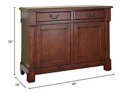 Pemberly Row Contemporary Wood Buffet in Rustic Cherry