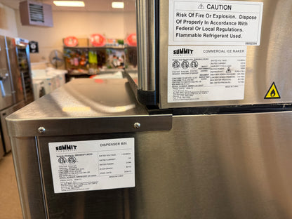 *Summit 350 lb Full Cube Ice Machine w/ Ice Dispenser