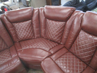 Power recliner sofa sectional sofa with led light for living room. Burgundy