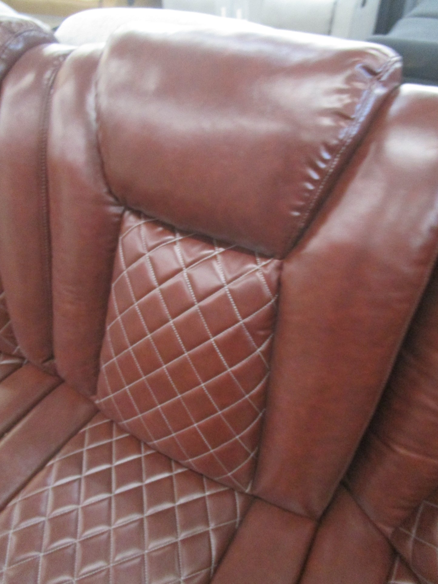 Power recliner sofa sectional sofa with led light for living room. Burgundy