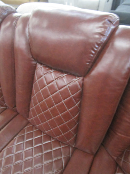 Power recliner sofa sectional sofa with led light for living room. Burgundy