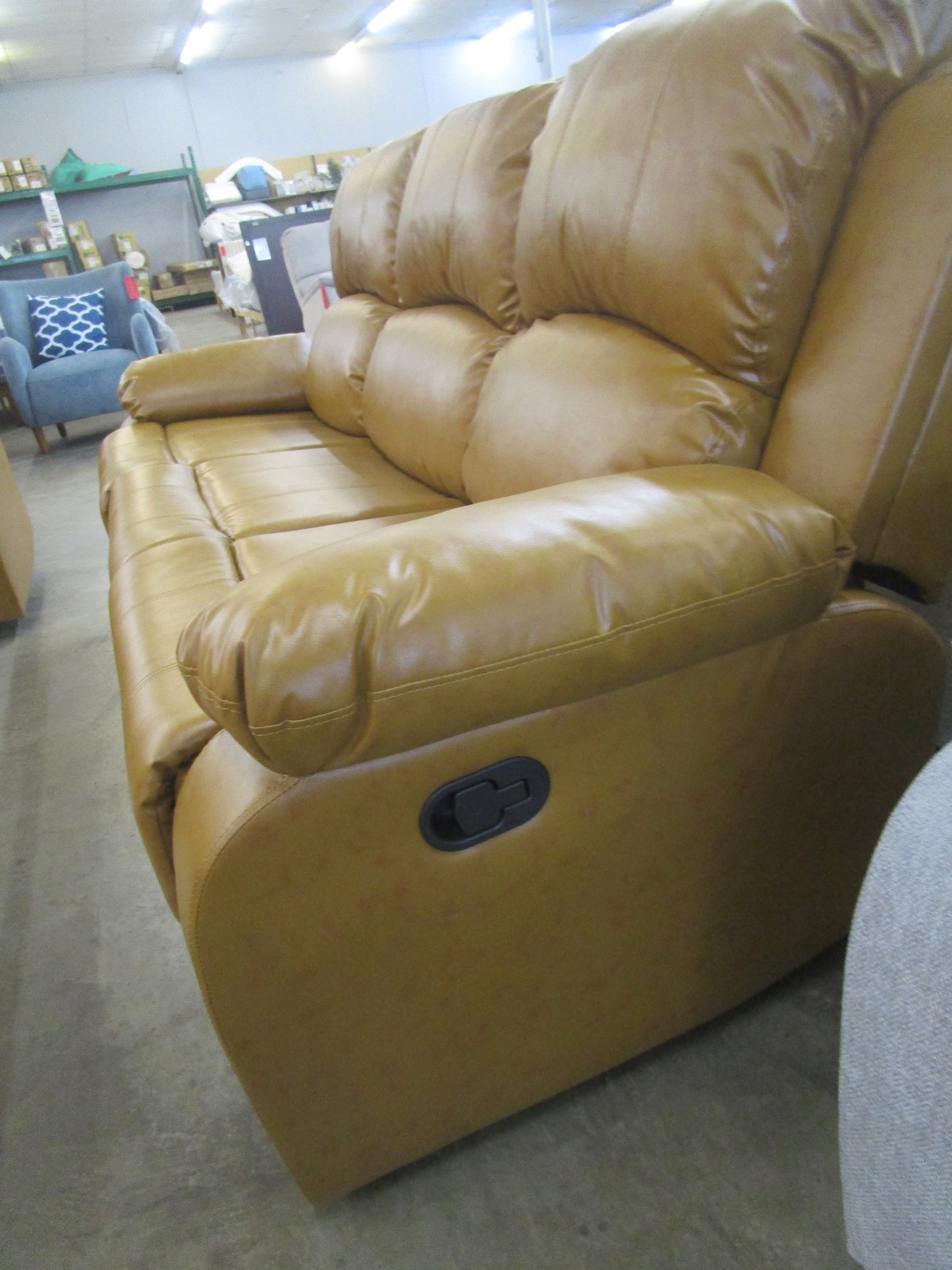3 pc Recliner sofa set with drop down table.