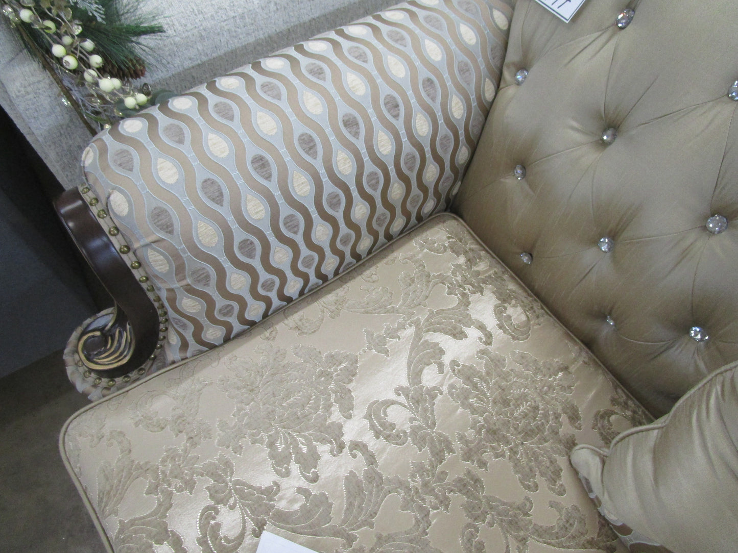 Homelegance balthasar cherry sofa.