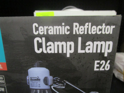 *Arcadia reptile clamp lamp, graphite, 8 inch.