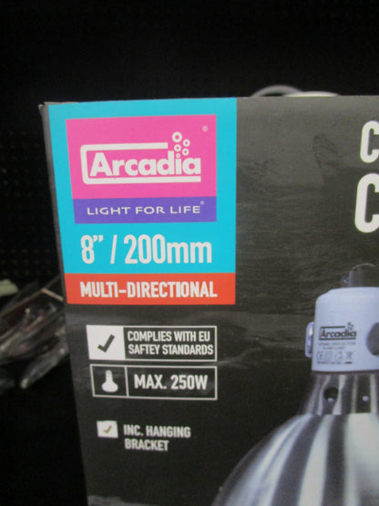 *Arcadia reptile clamp lamp, graphite, 8 inch.