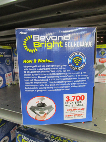 *Beyond Bright 25-Watt LED Lamp Light Bulbs 6500K 3700-Lumens with Built-In Bluetooth Speaker