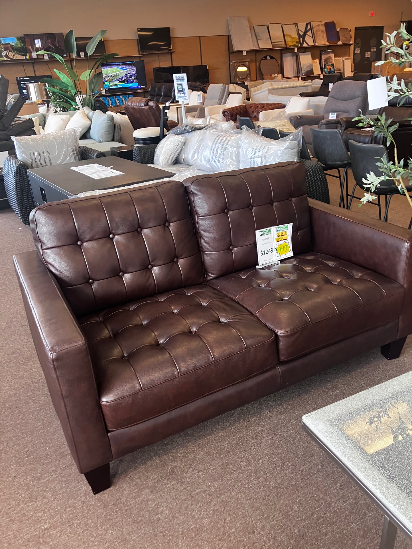 *Carabella Sofa and Loveseat in Brown