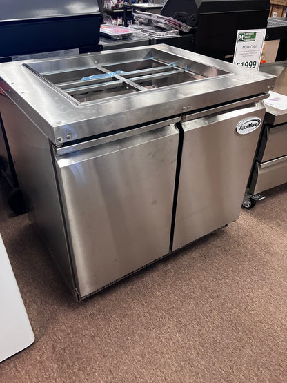 *36 in. Commercial Refrigerated Prep Station Cold Table