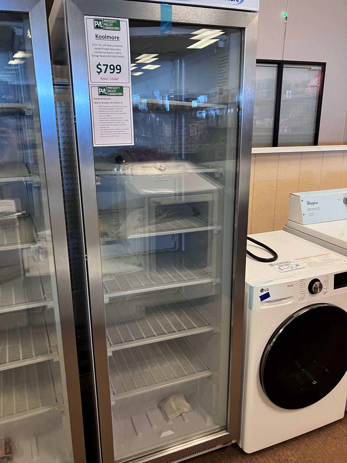 *12 Cu. ft. Commercial Freezer with Glass Door i