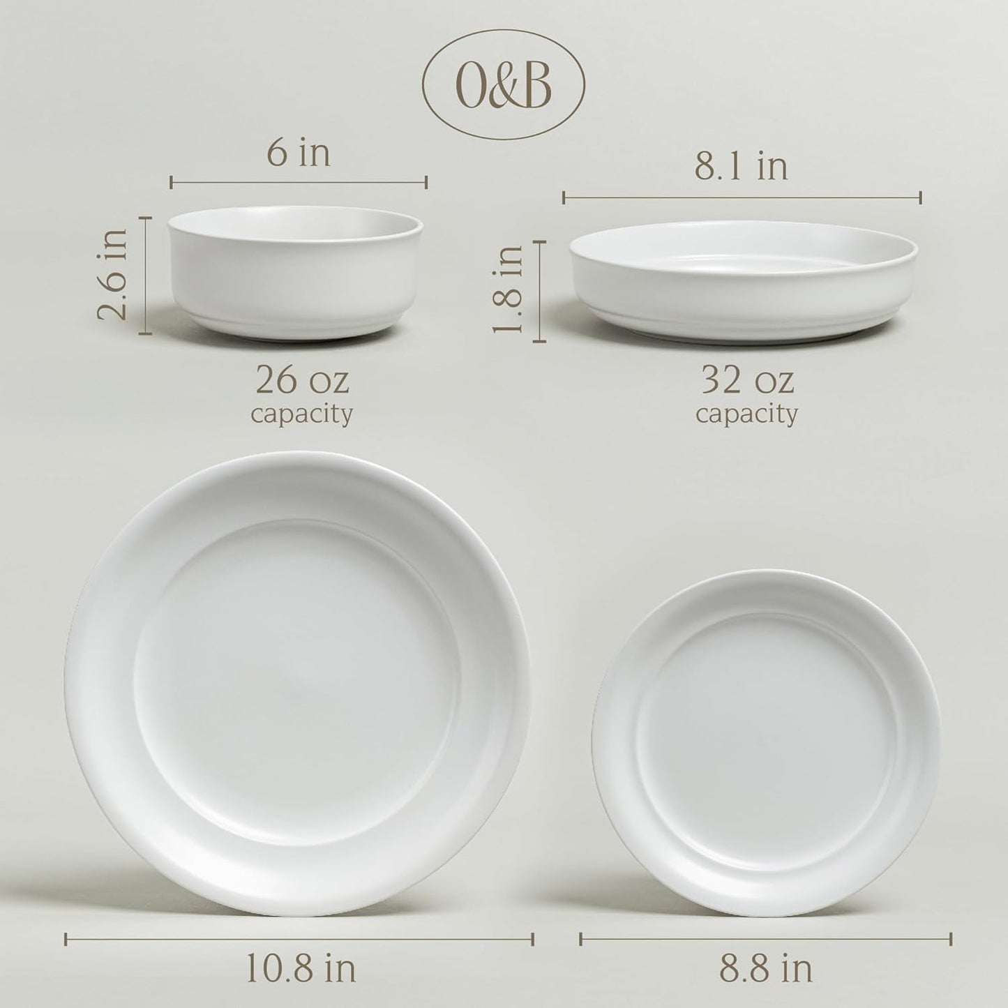 *OVER & BACK PORCELAIN DINNERWARE 12 PIECES