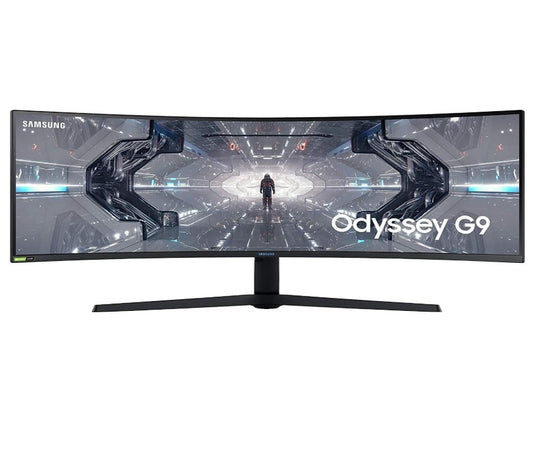 Samsung 49" Odyssey G9 gaming monitor, curved screen.