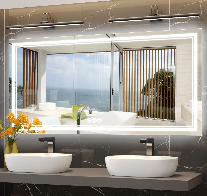 Ratsamee 84 in x 40 in, led mirror