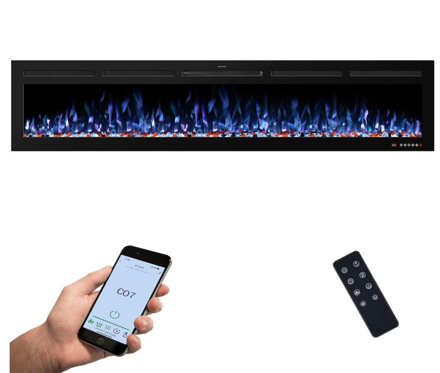 Vinemount  80" Smart electric fireplace insert