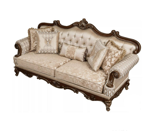 Homelegance balthasar cherry sofa.