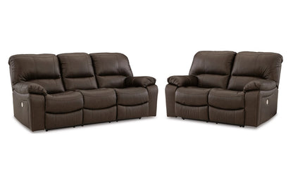 3 pcs faux leather sofa/love/chair, dark brown