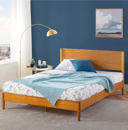 ZINUS Allen Mid Century Wood Platform Bed Frame Queen