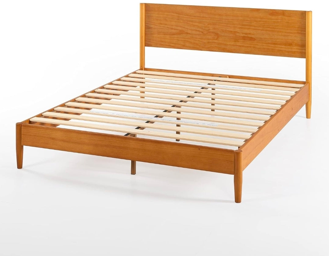 ZINUS Allen Mid Century Wood Platform Bed Frame Queen