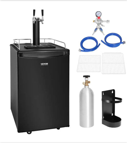 Beer Kegerator, Dual Tap Draft Beer Dispenser
