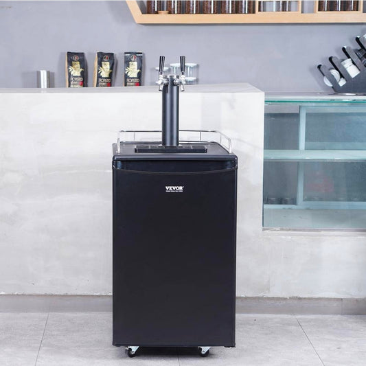 Beer Kegerator, Dual Tap Draft Beer Dispenser