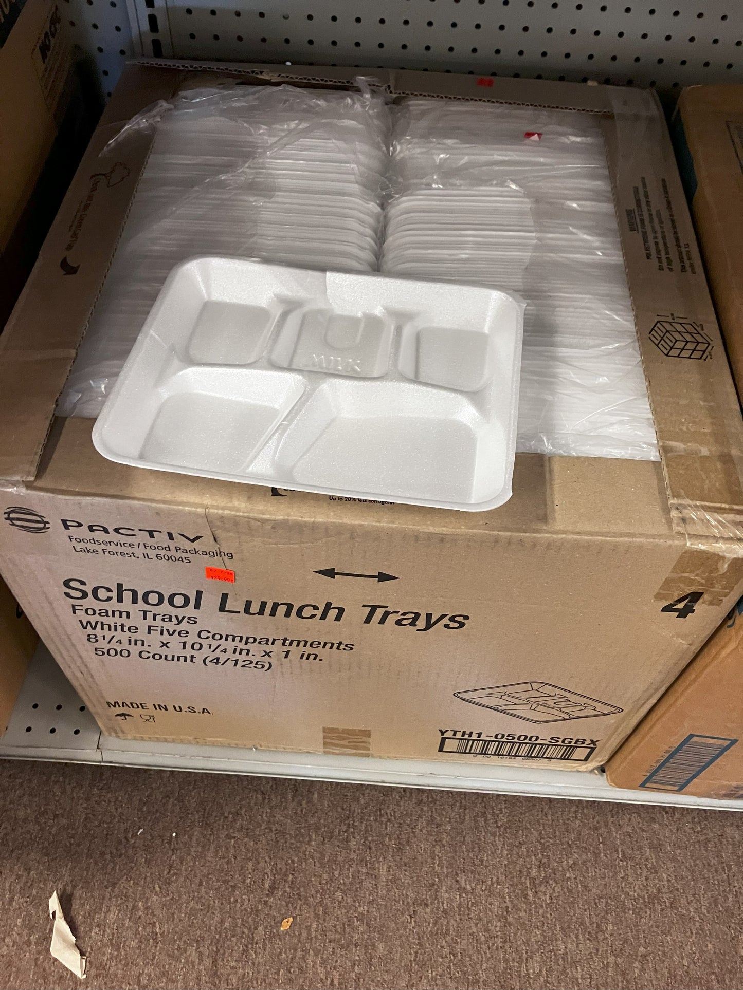 *Lightweight Foam School Trays