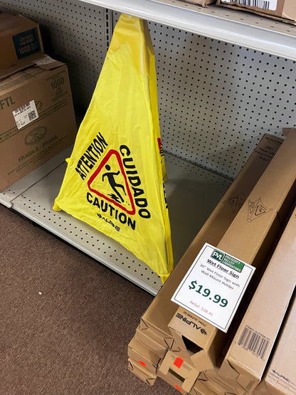 *Alpine Industries Multilingual Pop-Up Wet Floor Signs