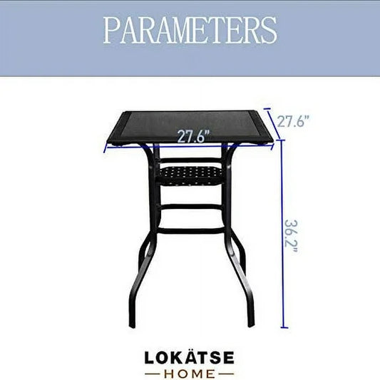 *LOKATSE HOME Patio Bar Height Outdoor Table
