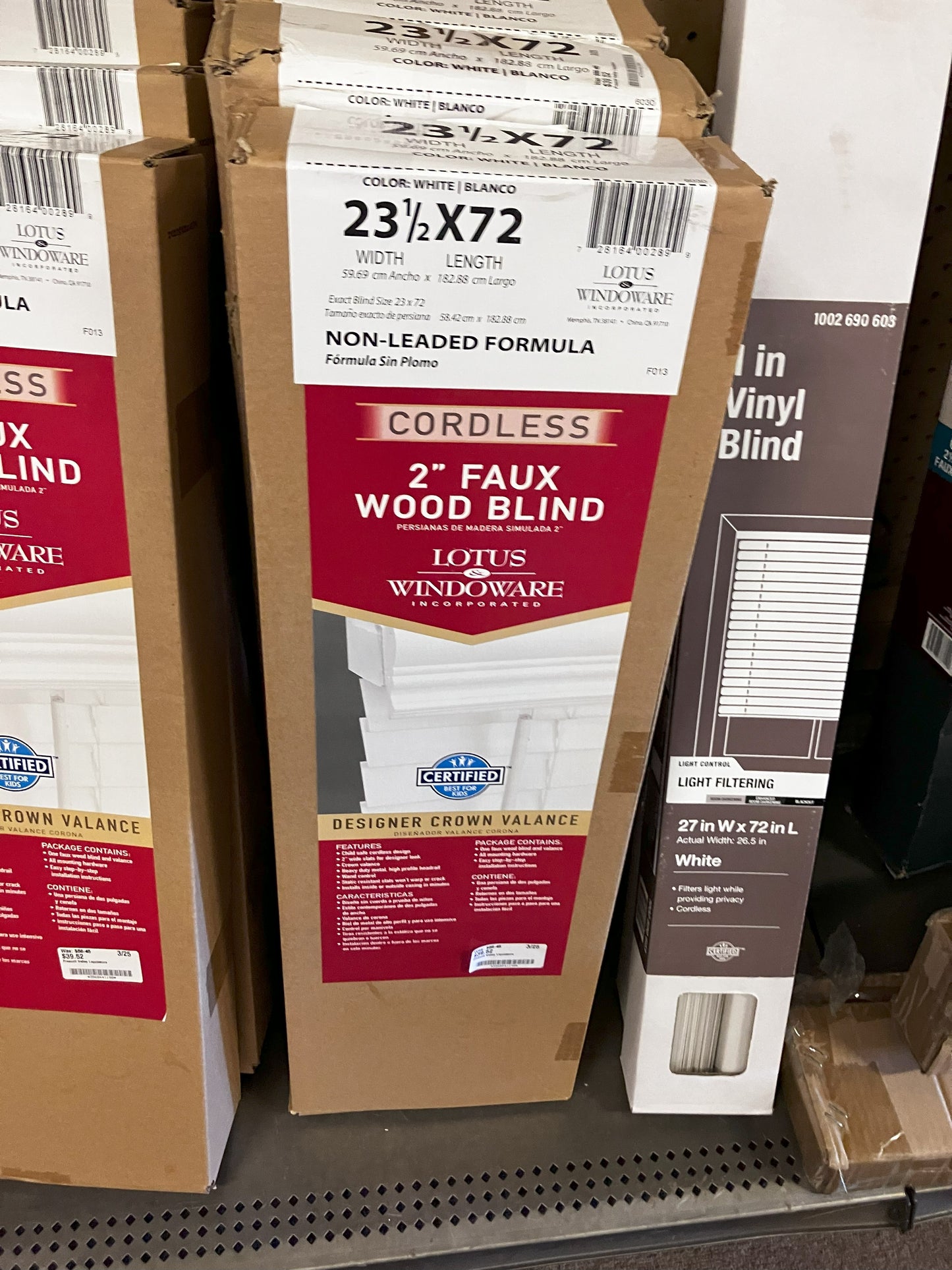 *Lotus & Windoware Cordless 2" Faux Wood Horizontal Blind