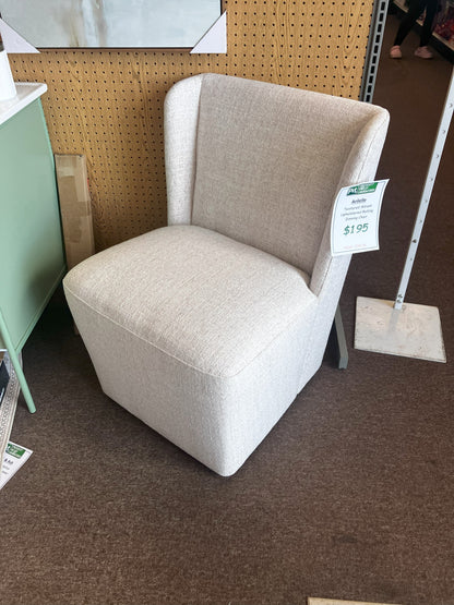*Upholstered Dining Chair W/ Casters