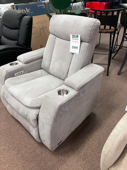 *Abbyson Cosmo Fabric Theatre Power Recliner with USB