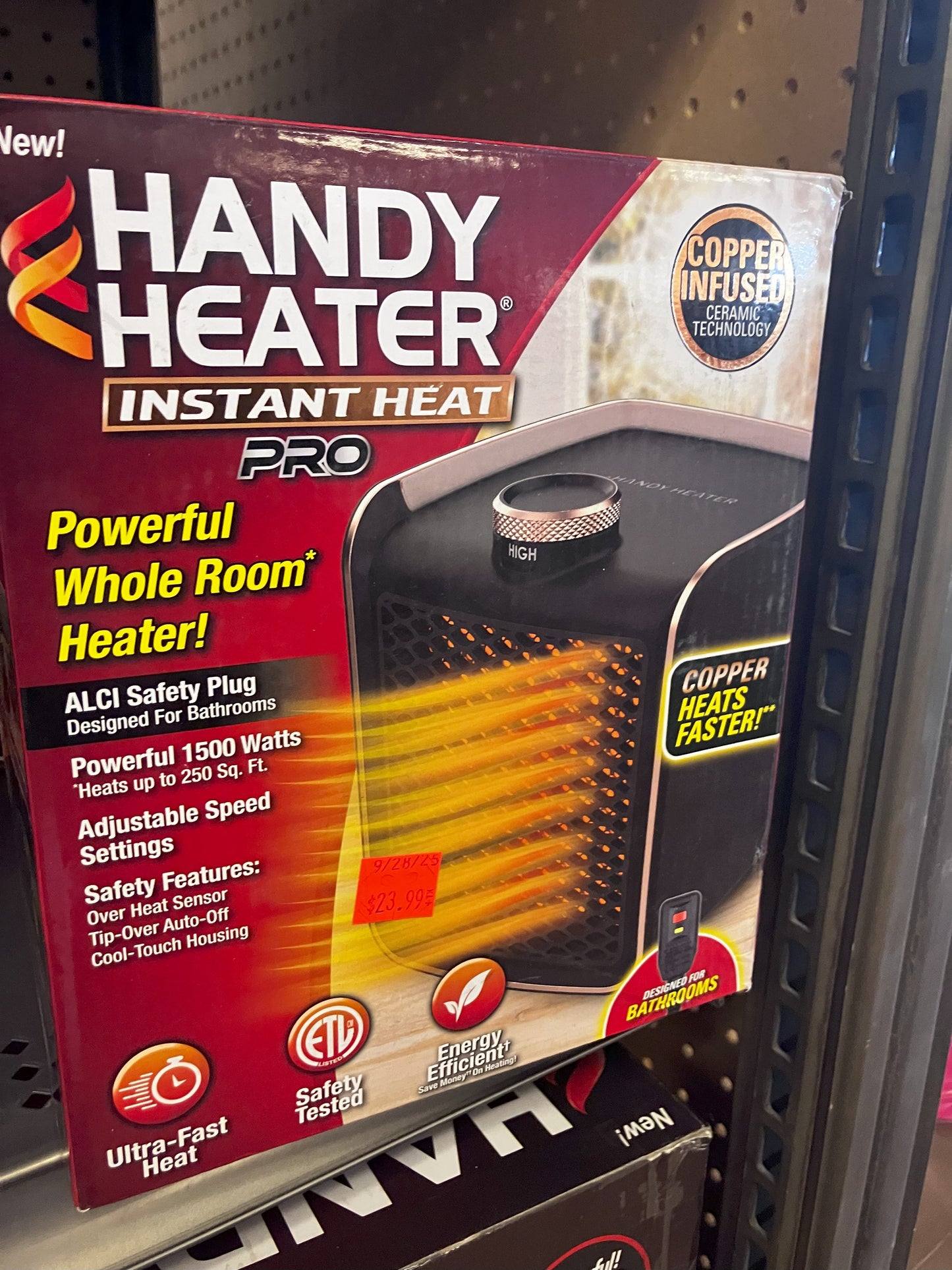 *Handy Heater Instant Heat 250 sq ft Electric Whole Room Heater