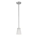 *Helena 4.7 in 1-Light Brushed Nickel Mini Pendant with Frosted Glass Shades