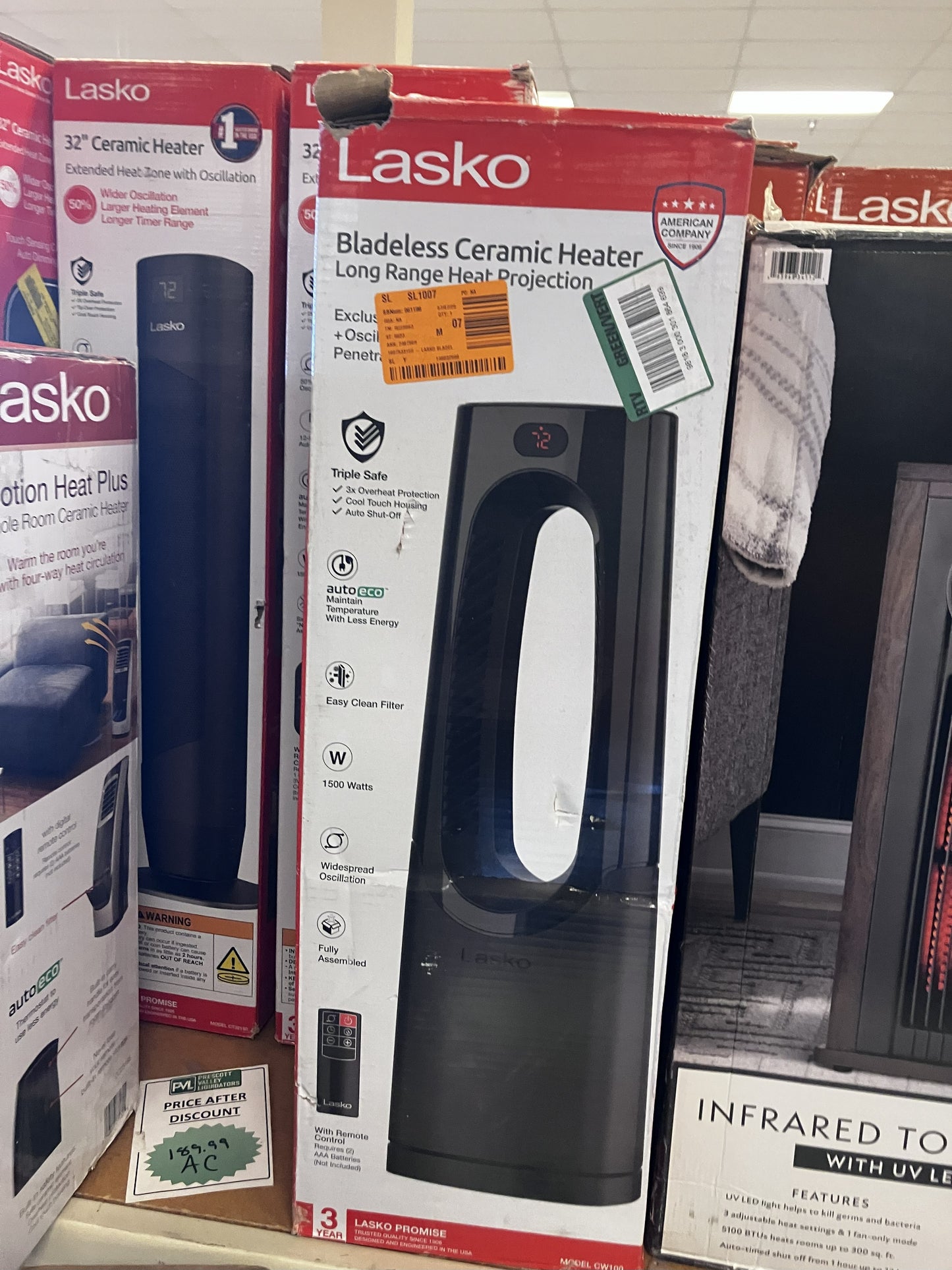 *Lasko Bladeless Ceramic Tower Space Heater