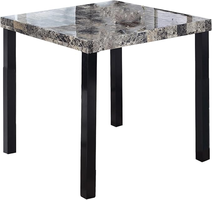 *Britney 36" x 36" Transitional Square Faux Marble Counter Height Table